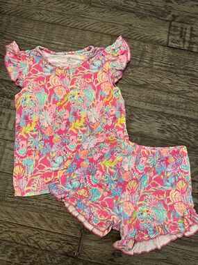 Little Snuggles Ruffled Pajama Set